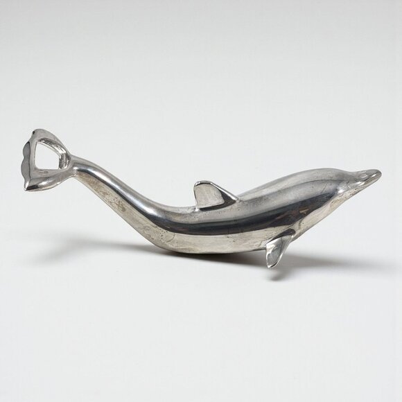 Vintage Metal Dolphin Bottle Opener Beach House Coastal Barware Nautical Decor - Picture 1 of 6
